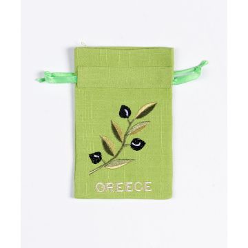 Σαπουνοθήκη (10τμχ) GREECE (9cm x 14cm) πράσινο με χρώμα