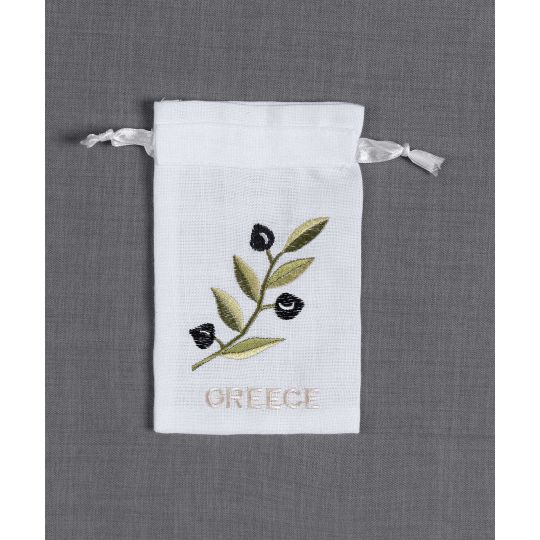 Σαπουνοθήκη (10τμχ) GREECE (9cm x 14cm) λευκό με χρώμα