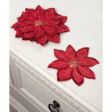 Χριστουγεννιάτικα σουβέρ δωδεκάδα 8240 (12cm) κόκκινο