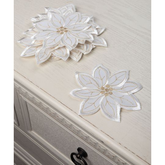 Χριστουγεννιάτικα σουβέρ δωδεκάδα 8240 (12cm) ivory