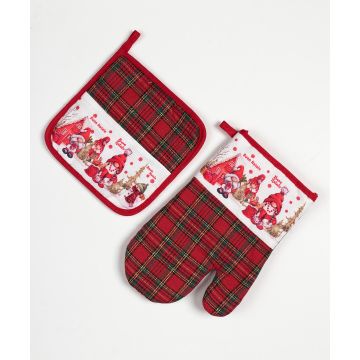 Χριστουγεννιάτικο σετ γάντι με πιάστρα (19cm x 19cm / 19cm x 29cm) 7-2