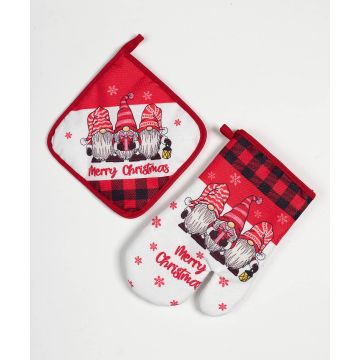 Χριστουγεννιάτικο σετ γάντι με πιάστρα (19cm x 19cm / 19cm x 29cm) 8