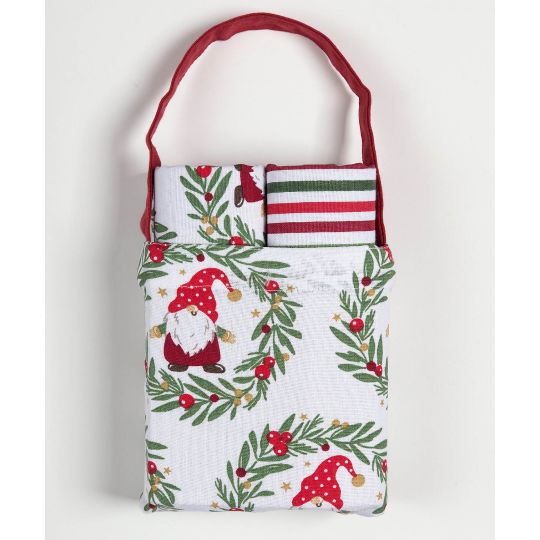 Χριστουγεννιάτικο σετ 2 τεμαχίων σε τσαντάκι (40cm x 65cm) BS72116