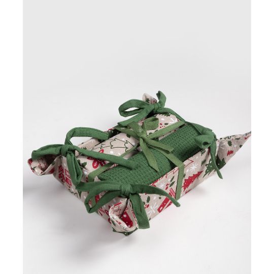 Χριστουγεννιάτικο σετ 2 τεμαχίων σε ψωμιέρα (40cm x 65cm) BS85116