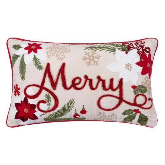 Χριστουγεννιάτικη μαξιλαροθήκη HP52216R (35cm x 60cm) ivory