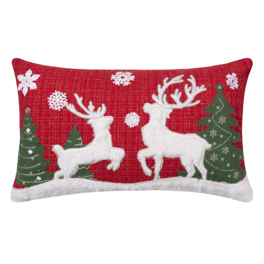 Χριστουγεννιάτικη μαξιλαροθήκη HP52157M (35cm x 60cm) κόκκινη