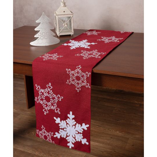 Χριστουγεννιάτικη τραβέρσα NW348 (35cm x 170cm) κόκκινη