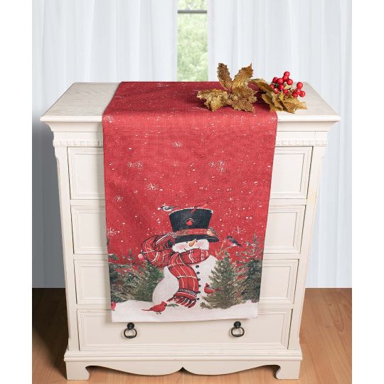 Χριστουγεννιάτικη Τραβέρσα με στάμπα (45cm x 170cm) ks2025-4