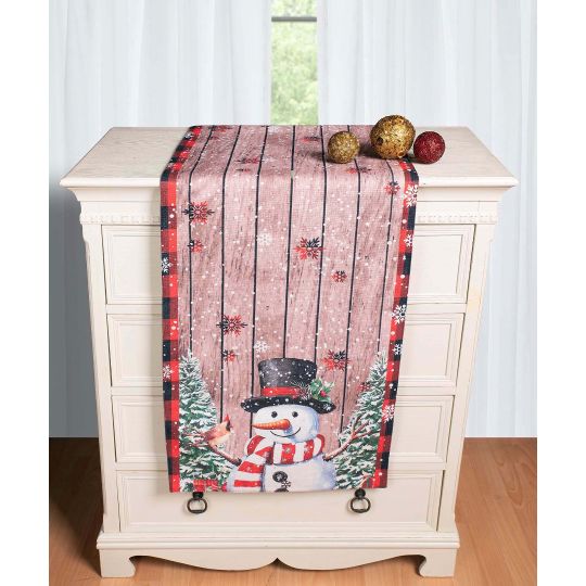 Χριστουγεννιάτικη Τραβέρσα με στάμπα (45cm x 170cm) ks2025-7
