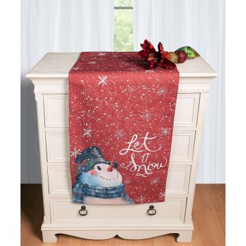 Χριστουγεννιάτικη Τραβέρσα με στάμπα (45cm x 170cm) ks2025-1