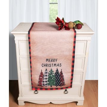Χριστουγεννιάτικη Τραβέρσα με στάμπα (45cm x 170cm) ks2025-13