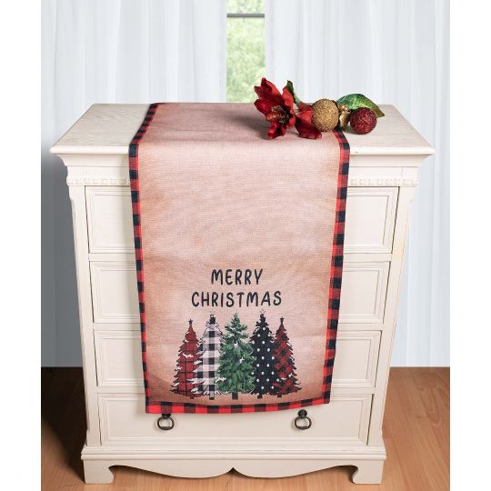 Χριστουγεννιάτικη Τραβέρσα με στάμπα (45cm x 170cm) ks2025-13