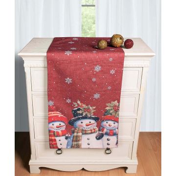 Χριστουγεννιάτικη Τραβέρσα με στάμπα (45cm x 170cm) ks2025-15