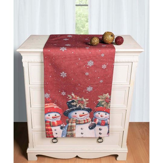 Χριστουγεννιάτικη Τραβέρσα με στάμπα (45cm x 170cm) ks2025-15