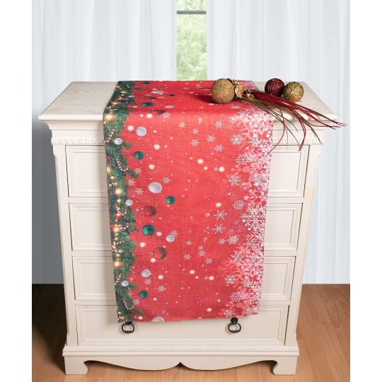 Χριστουγεννιάτικη Τραβέρσα με στάμπα (45cm x 170cm) ks2025-16