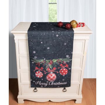 Χριστουγεννιάτικη Τραβέρσα με στάμπα (45cm x 170cm) ks2025-17
