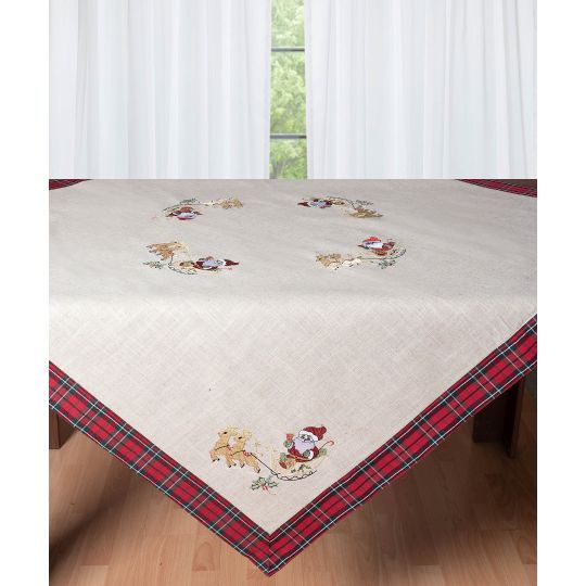 χριστουγεννιάτικο τραπεζοκαρέ ( 140cm x 140cm) 9036