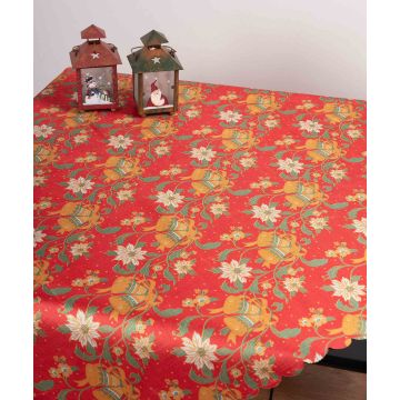 χριστουγεννιάτικο καρέ (90cm x 90cm)  326 κόκκινες καμπάνες