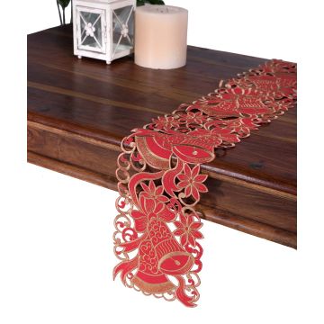 χριστουγεννιάτικη τραβέρσα  (20cm x 150cm) rxh500056 κόκκινο