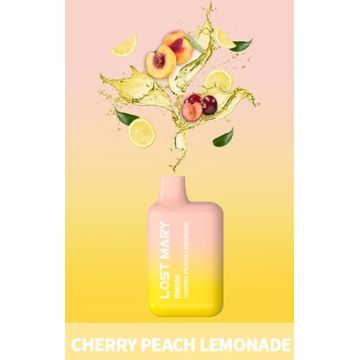 Lost Mary BM600 Cherry Peach Lemonade Disposable Pod Kit 2ml με Ενσωματωμένη Μπαταρία 20mg Lost Mary BM600 Cherry Peach Lemonade Disposable Pod Kit 2ml με Ενσωματωμένη Μπαταρία 20mg