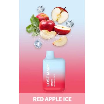 Lost Mary BM600 Red Apple Ice Disposable Pod Kit 2ml με Ενσωματωμένη Μπαταρία 20mg Lost Mary BM600 Red Apple Ice Disposable Pod Kit 2ml με Ενσωματωμένη Μπαταρία 20mg