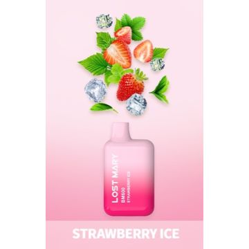 Lost Mary BM600 Strawberry Ice Disposable Pod Kit 2ml με Ενσωματωμένη Μπαταρία 20mg Lost Mary BM600 Strawberry Ice Disposable Pod Kit 2ml με Ενσωματωμένη Μπαταρία 20mg