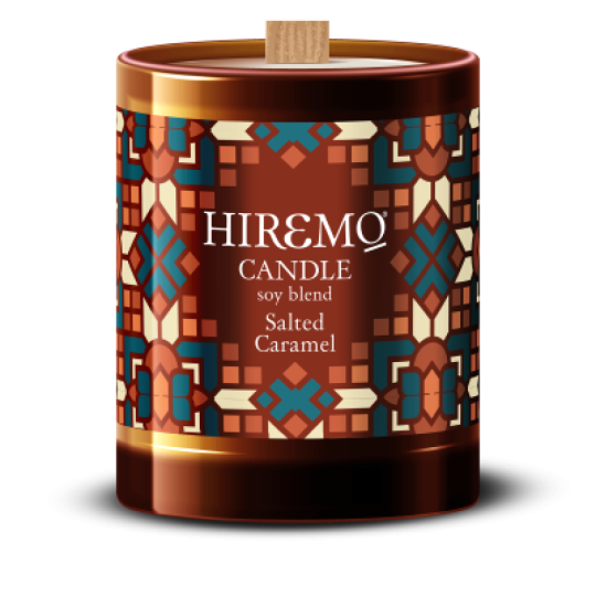 HIREMO SOY BLEND CANDLE SALTED CARAMEL της Eolia Cosmetics