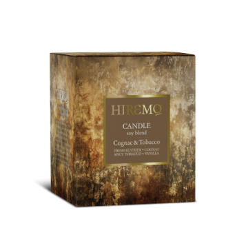 HIREMO SOY BLEND CANDLE COGNAC & TOBACCO της Eolia Cosmetics
