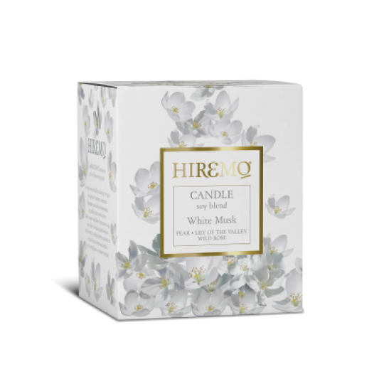 HIREMO SOY BLEND CANDLE WHITE MUSK της Eolia Cosmetics